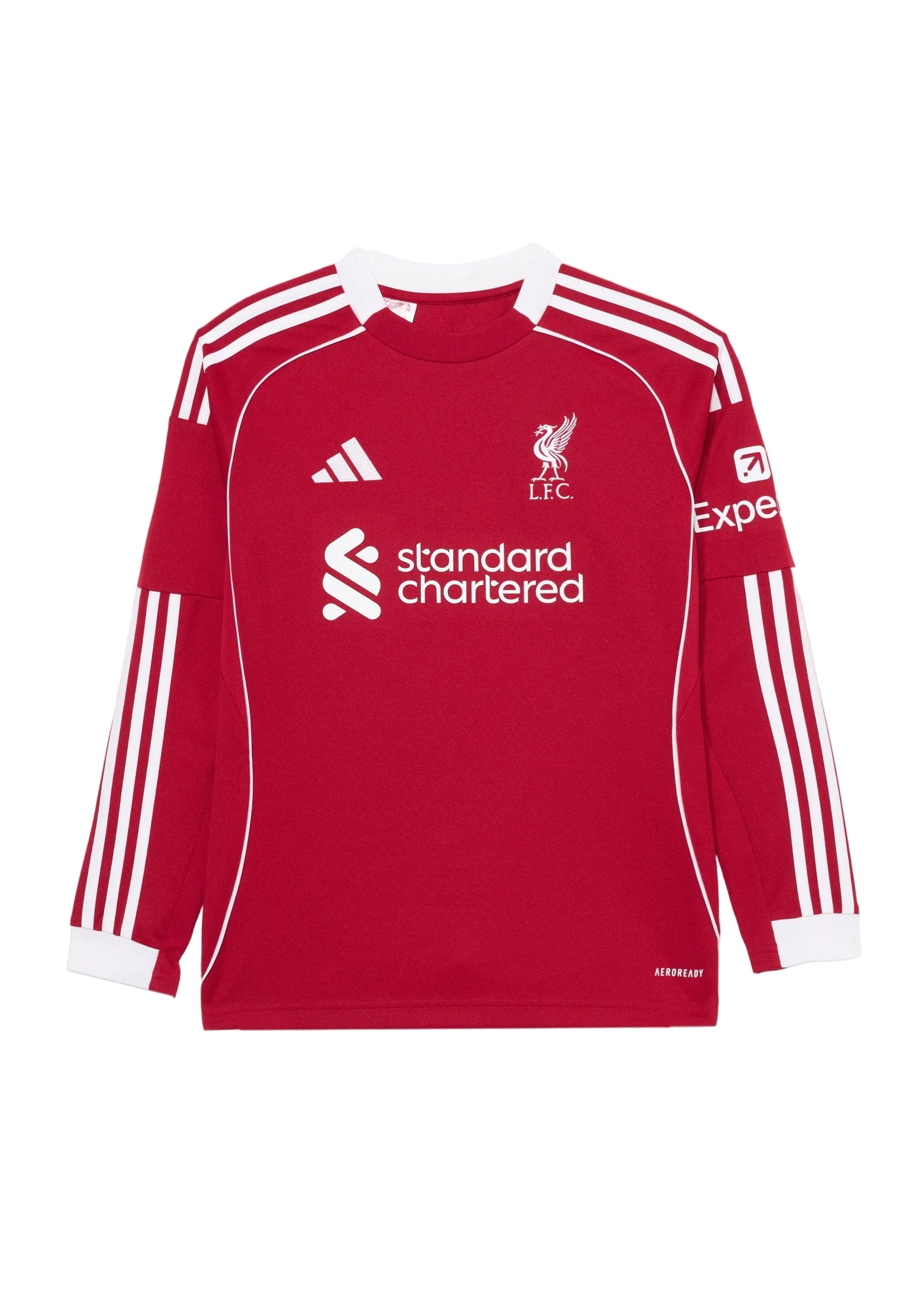 Adidas Liverpool FC 2025/26 Long Sleeve Home Jersey