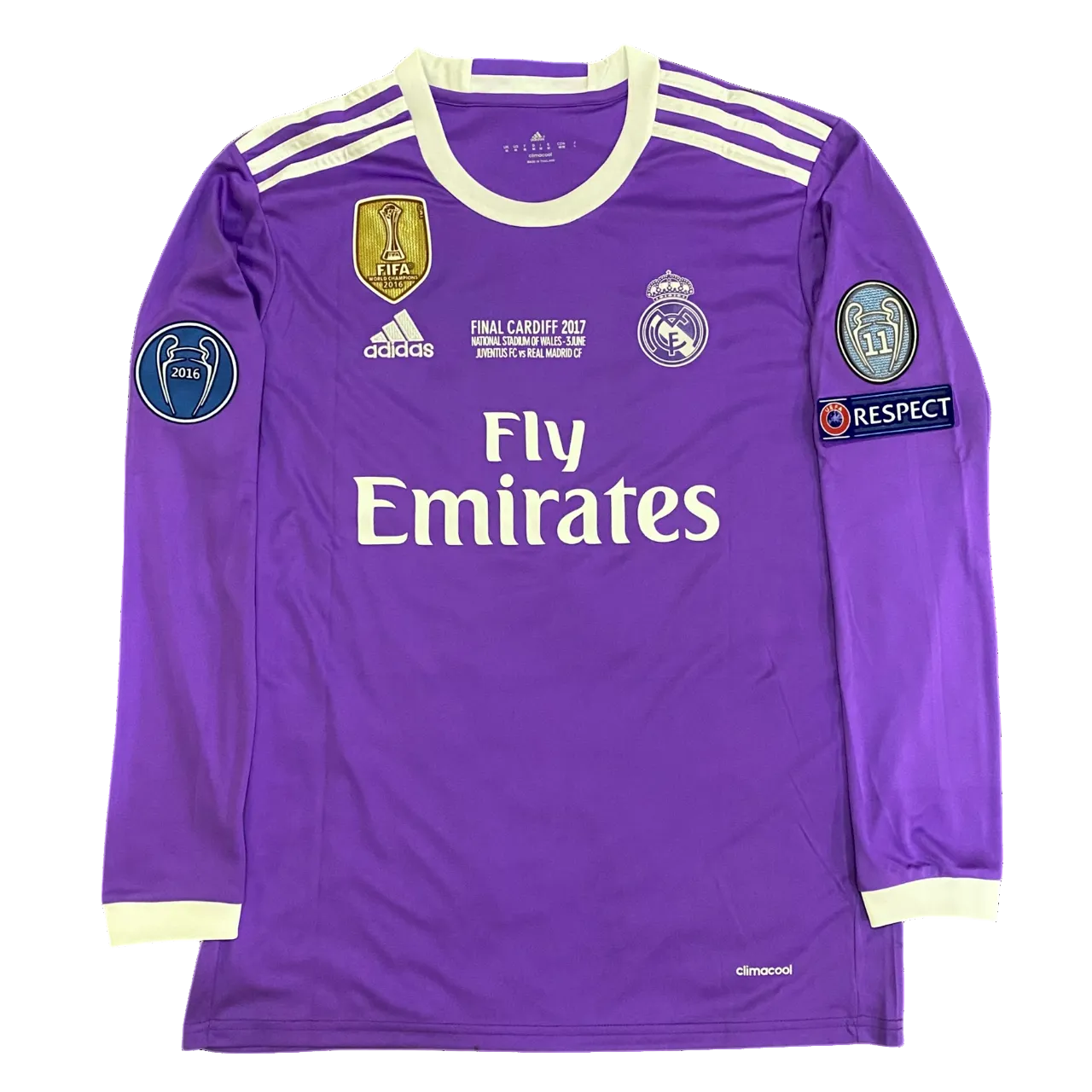 Adidas Real Madrid 2016-17 Away UCL Final Long-Sleeve Jersey